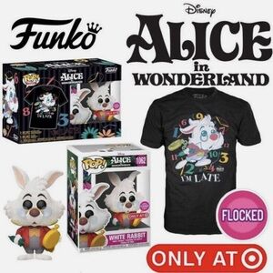 Funko POP! Alice in Wonderland, Flocked White Rabbit & Tee, M, Target Exclusive